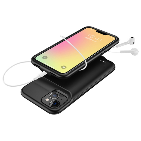 Чехол с батареей 6000mAh до iPhone 13 Mini, Black