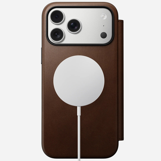 Чохол Nomad для iPhone 17 Pro Max, Modern Leather Folio, коричневий