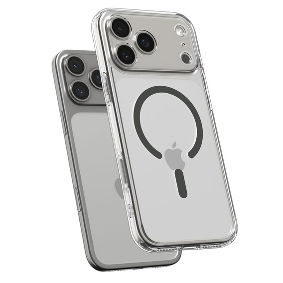Чехол Spigen Ultra Hybrid MagSafe для iPhone 17 Pro, прозрачный / графитовый