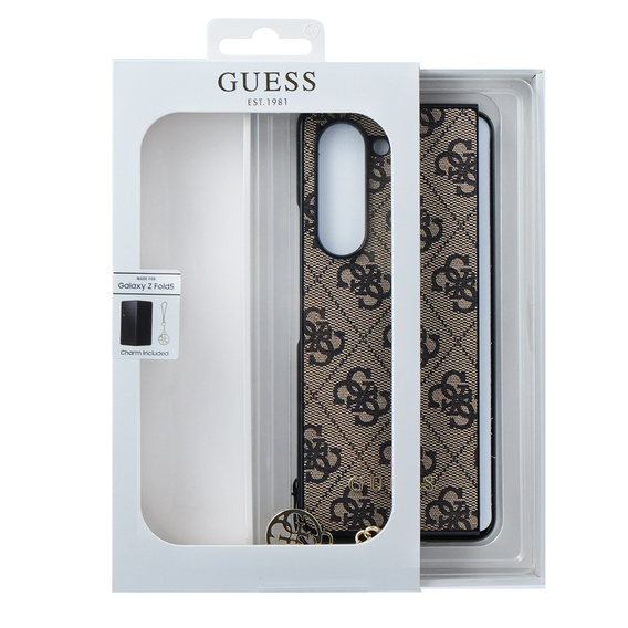 Чoхол GUESS до Samsung Galaxy Z Fold 5, 4G Charms Collection Hardcase, коричневий