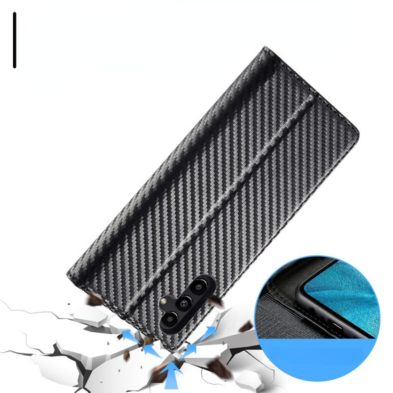 Чохол-фліп для Samsung Galaxy A56, Carbon LC.IMEEKE, чорний