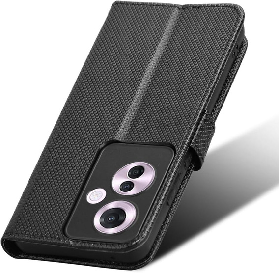 Откидной чехол для Oppo Reno 11F 5G, Wallet Smart Magnet, чёрный