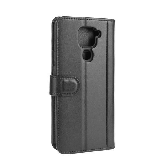 Чехол Wallet до Xiaomi Redmi Note 9, Genuine Leather, Black