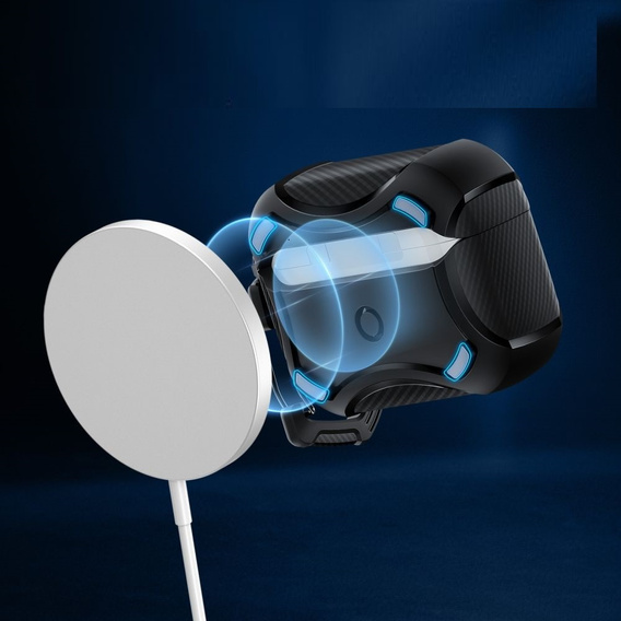 ESR чохол для навушників Airpods Pro 1 / 2, Cyber Armor Halolock Magsafe, Black