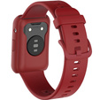 Прозорий ремінець з футляром до Huawei Watch Fit, Wine Red