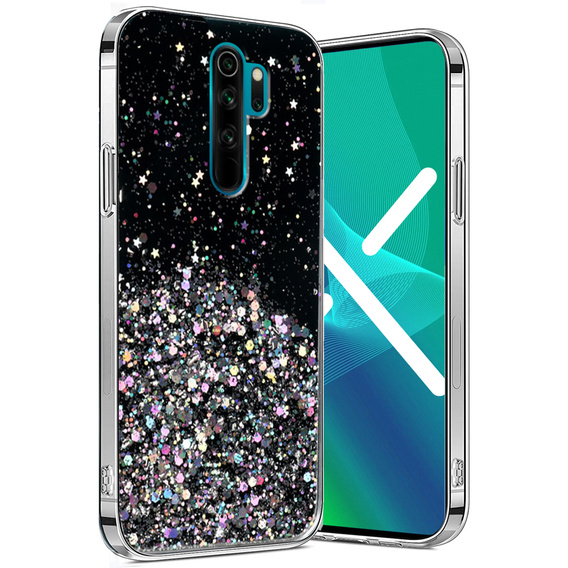 Чехол до Xiaomi Redmi Note 8 Pro, Glittery, чёрный