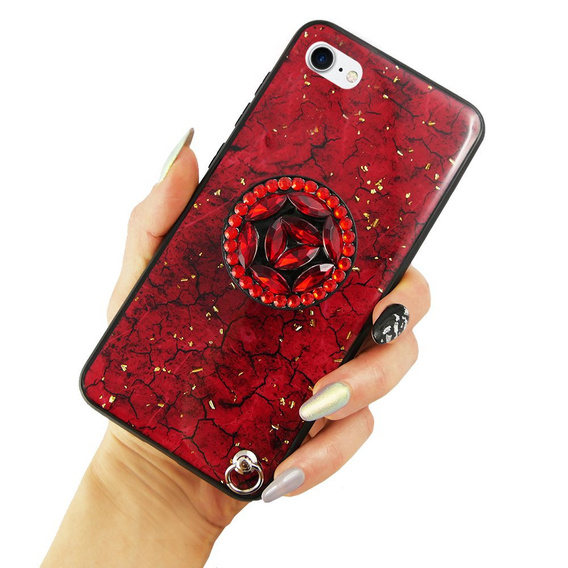 Чeхол Epoxy Gold iPhone 7/8/SE 2020/SE 2022 - Red