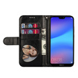 Чохол-книжка для Huawei P20 Lite, Glitter Zipper Wallet, чорний