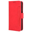 Футляр з клапаном для Motorola Moto G86 5G, Card Slot, червоний