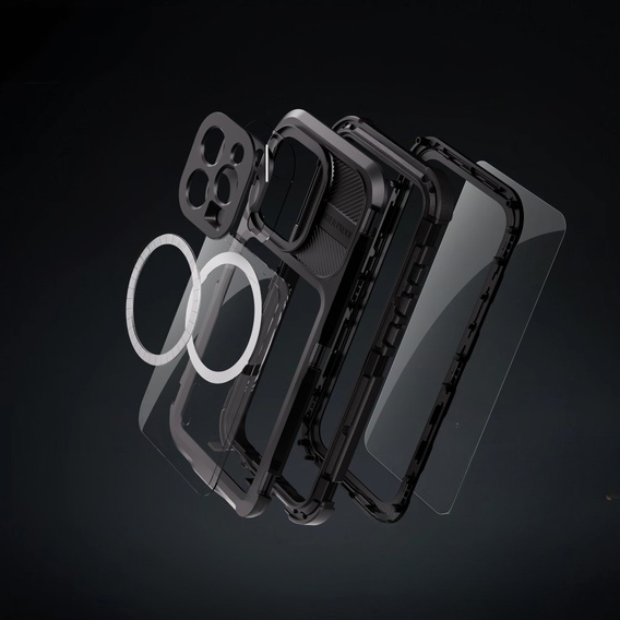 Водонепроникний чохол IP68 для iPhone 16 Pro, SHELLBOX MagSafe, чорний