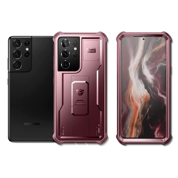 Бронированный чехол для Samsung Galaxy S21 Ultra, Dexnor Full Body, красный