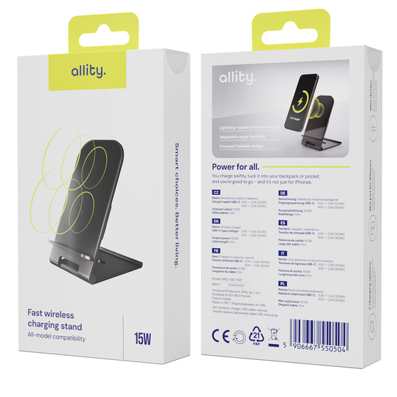 Беспроводное индуктивное зарядное устройство ERBORD 3 в 1