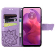 Откидной чехол для Motorola Moto G24 / G24 Power / G04, Butterfly, фиолетовый