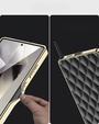 Чохол для Samsung Galaxy S25 Ultra, Leather Rhombus, чорний