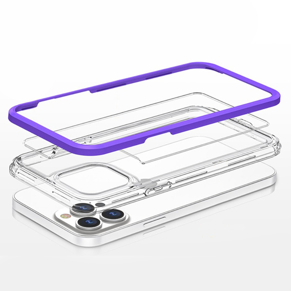 Чохол ERBORD Hybrid Frame для iPhone 13 Pro, Фіолетовий 
