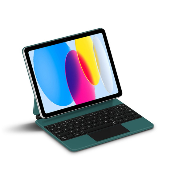 Чехол-клавиатура для iPad 10.9" 2022 (10 gen.) / iPad 11" 2025 A16 (11 gen.), Magnetic Keyboard Touchpad, зелёный