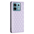 Откидной чехол для Xiaomi Redmi Note 13 Pro 4G / Xiaomi Redmi Note 14S / Xiaomi Poco M6 Pro 4G, Wallet, BINFEN COLOR, фиолетовый