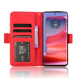 Откидной чехол для Motorola Edge 50 Pro, Card Slot, красный