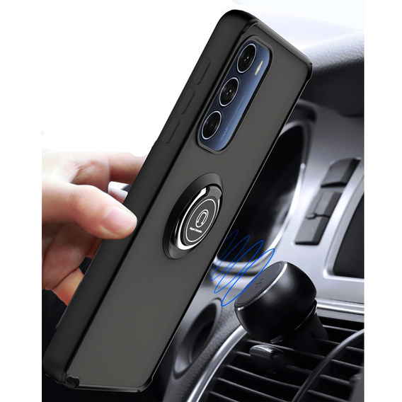 Чехол для Motorola Moto G200 5G, Frosted Ring, синий