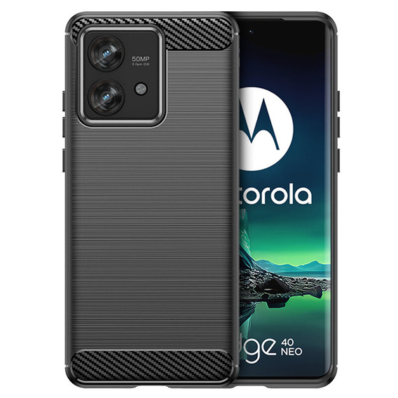 Чoхол до Motorola Edge 40 Neo, Carbon, чорний