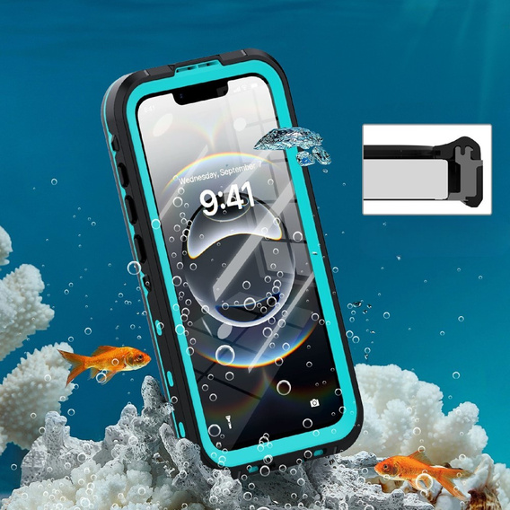 Водонепроницаемый чехол для iPhone 16E, Redpepper, для MagSafe, синий