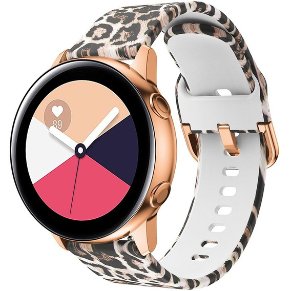 Ремешок Smooth до Samsung Galaxy Watch Active 22mm, Brown Leopard