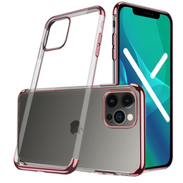 Чехол ERBORD TPU Frame для iPhone 13 Pro - Clear / Rose Gold