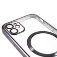 Чохол для iPhone 12, Electro MagSafe, чорний + Скло на екран