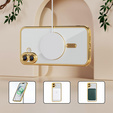 Чохол для iPhone 16 Plus, Electro MagSafe, золотий + Скло на екран