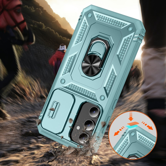 Чехол NOX Camera Slide Samsung Galaxy S23 FE, CamShield Slide, зелёный