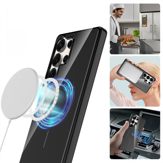 Чехол до Samsung Galaxy S25 Ultra, GKK Leather, чёрный