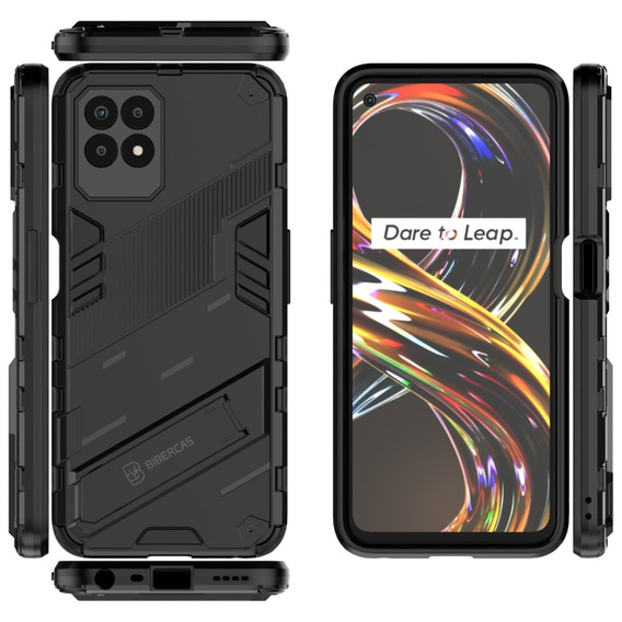 Чехол для Realme 8i, Military kickstand, синий