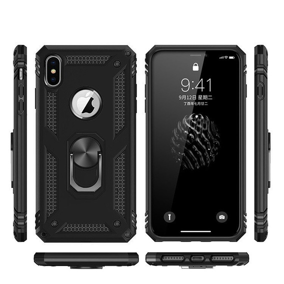 Броньований Чoхол до iPhone XR, Nox Case Ring, чорний