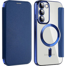 Чохол-книжка для Samsung Galaxy S23, Wallet, MagSafe, темно-синій
