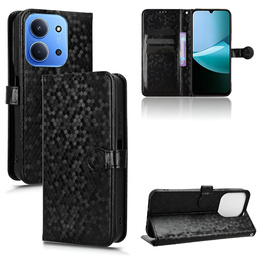 Чохол-фліп для Xiaomi Redmi 15C 4G/LTE, Wallet Rhombus, чорний