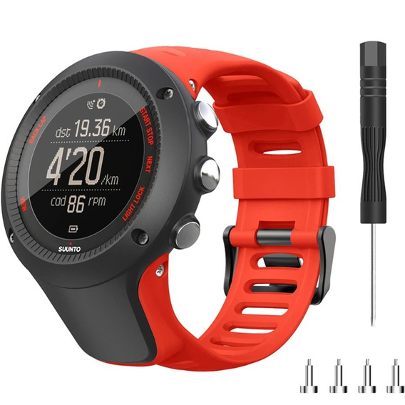 Силіконовий ремінець для Suunto 1/2/3/2S/2R/3P/3S/3R, Red