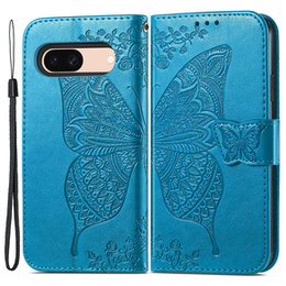 Откидной чехол для Google Pixel 8A, Butterfly, синий