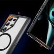 Чехол с рамкой для Samsung Galaxy S24 Ultra, для MagSafe, прозрачный / черный
