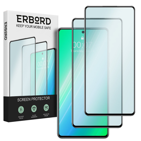 2x Загартоване скло для Xiaomi 11T/11T Pro, ERBORD 3D для всього екрану
