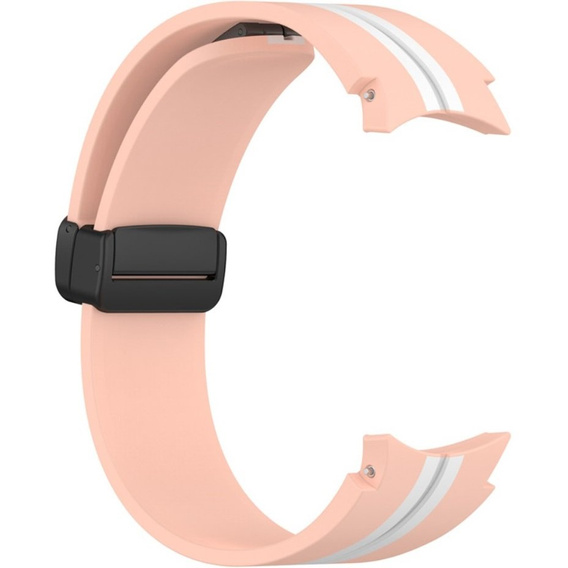 Силиконовый ремешок для Samsung Galaxy Watch 4 / 5 40/42/44/46/45MM PRO, Pink / White