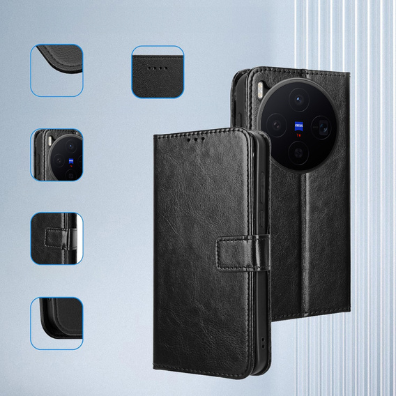 Чехол с клапаном Crazy Horse Wallet для Vivo X300