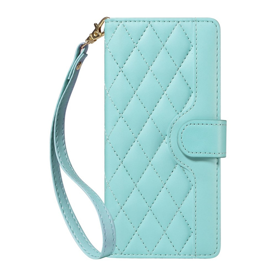 Чохол-сумка для Xiaomi Redmi Note 14 Pro 5G / Xiaomi Redmi Note 14 Pro+ 5G / Xiaomi Poco X7 5G, Rhombus Crossbody Leather, зелений