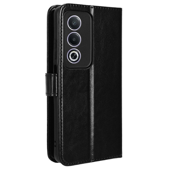 Футляр з клапаном для Oppo A80, Crazy Horse Wallet, чорний