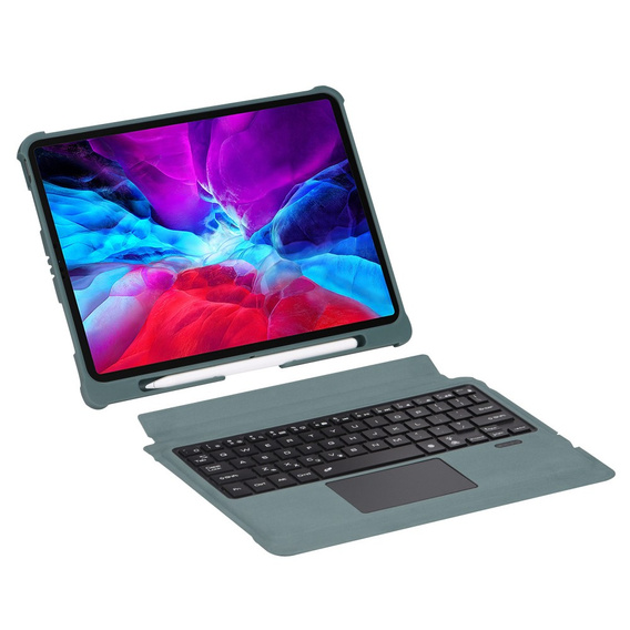 Чохол + клавіатура iPad Air 10.9 4 2020 / 5 2022, TouchPad Pen Slot, зелений