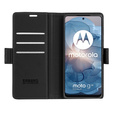 Чохол для Motorola Moto G24 Power, ERBORD Glossy Litchi, гаманець з клапаном, чорний