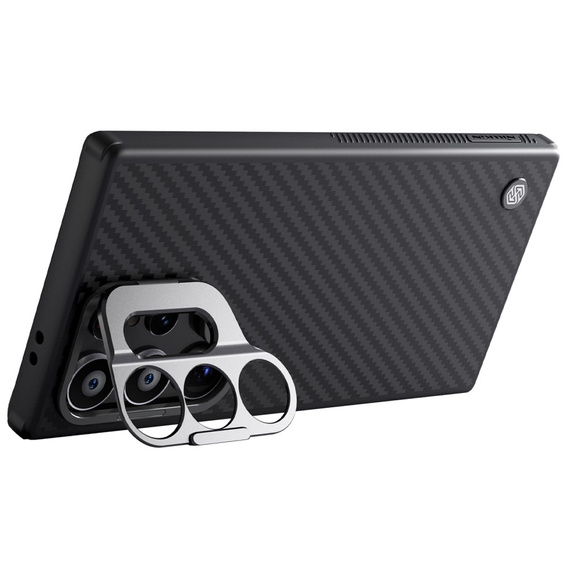 Чехол для Samsung Galaxy S24 Ultra, бронированный Nillkin, Carboprof Case, для Magsafe, чёрный