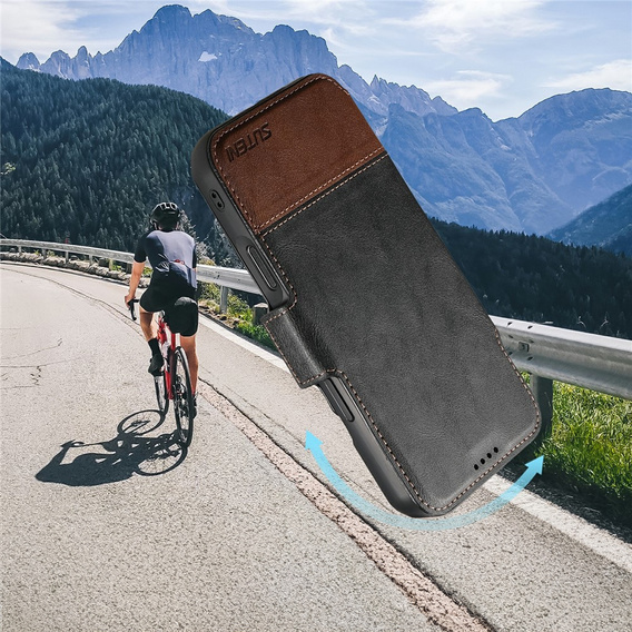 Флип-кейс 2-в-1 для iPhone 17 Pro Max, SUTENI, для MagSafe, черный
