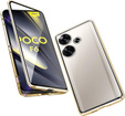 Чехол для Xiaomi Poco F6, Frame Case, золотой