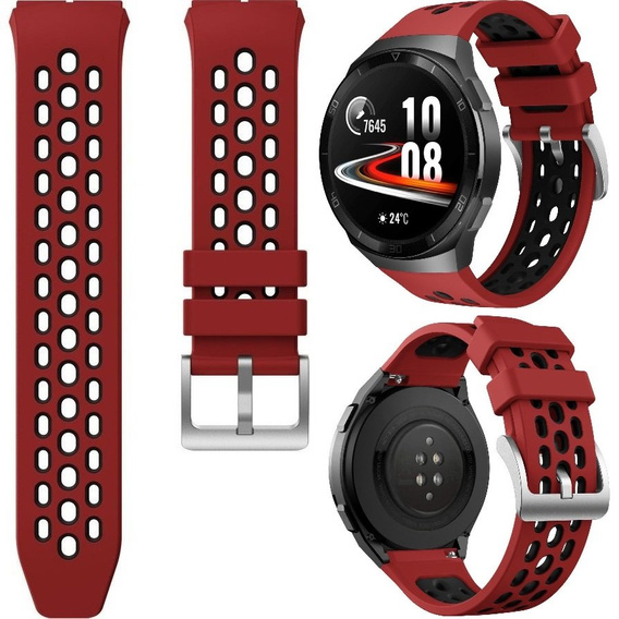 Силіконовий ремінець для Huawei Watch GT 2e, Red / Black