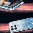 Чехол для Motorola Moto G56 5G, Glitter Flower, синий